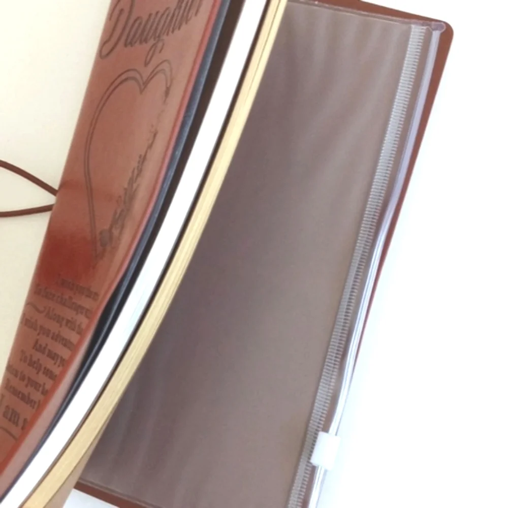 Daughter Leather Cognac Brown Journal Notebook w/ Inserts (Writing & Keepsakes)